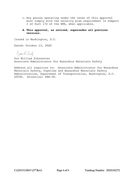 美國DOT證書(shū)